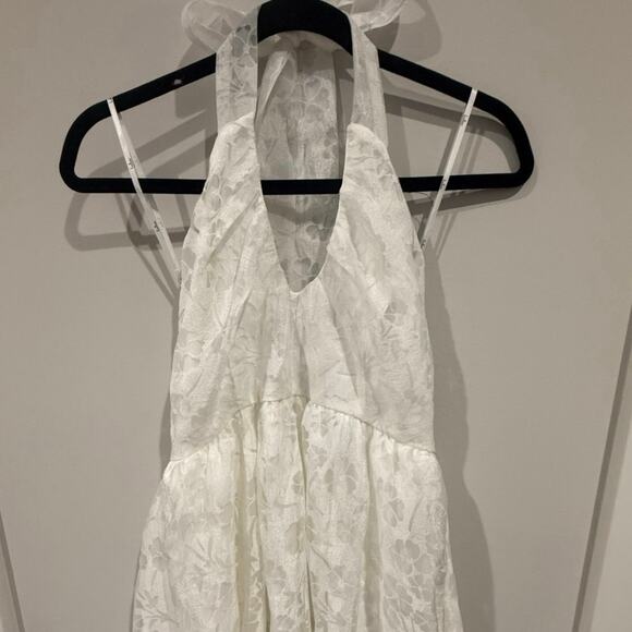 NWOT Lulus Delicate Sweetness White Floral Halter Midi Dress Size Small - Picture 4 of 8